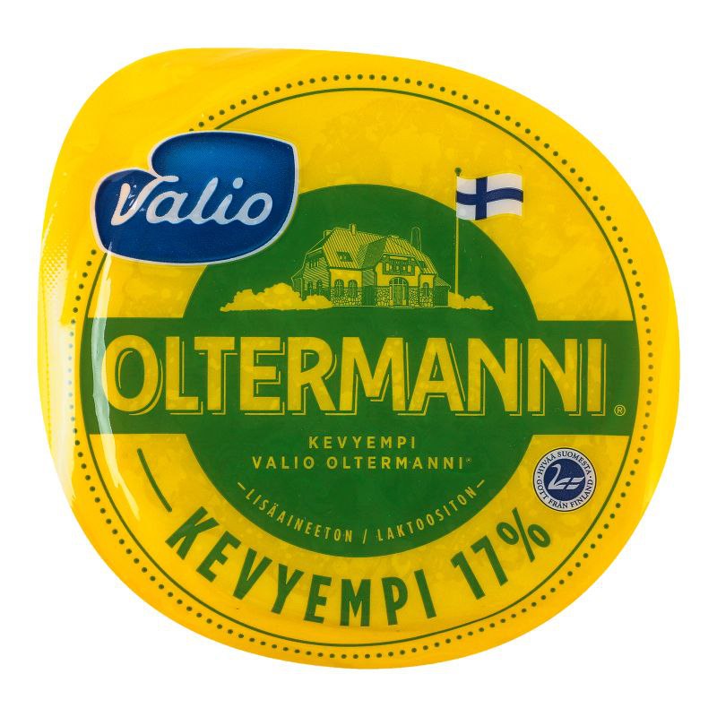 Сир Valio Олтерманні напівтвердий безлактозний без глютену 17% 250г